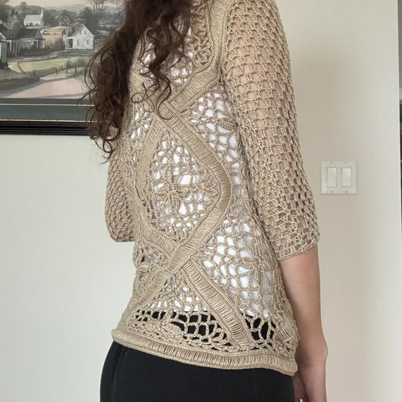 lady dutch tan crochet top - Picture 4 of 7